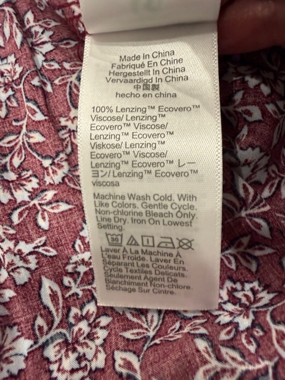 J Crew Factory Burgundy Midi Dress with Tiers—XL - Picture 10 of 14